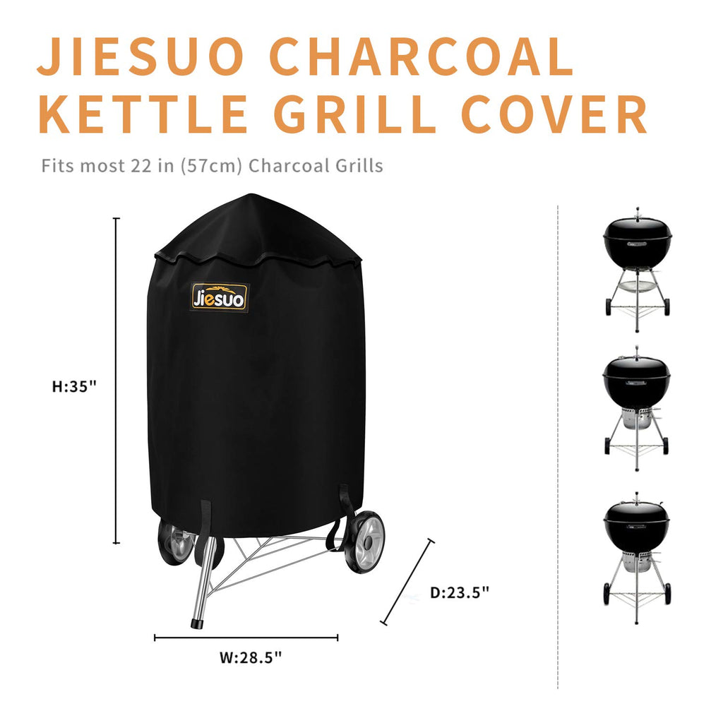 BBQ Cover for Weber Charcoal Kettle, 22 Inch BBQ Grill Cover, Heavy Duty Waterproof Grill Covers