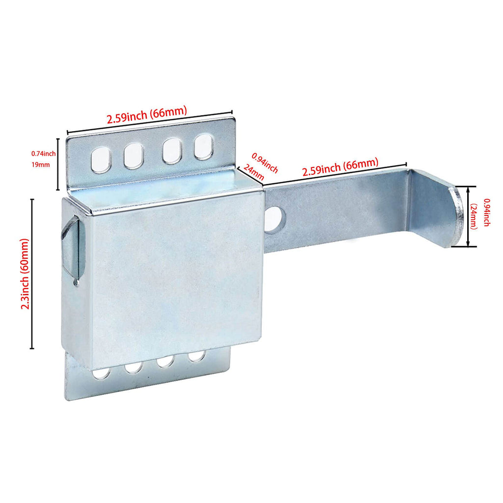 2 Pack Heavy Duty Inside Deadlock - Galvanized Steel Garage Door Side Lock/Housing Extra Security Lock for Most Garage Door