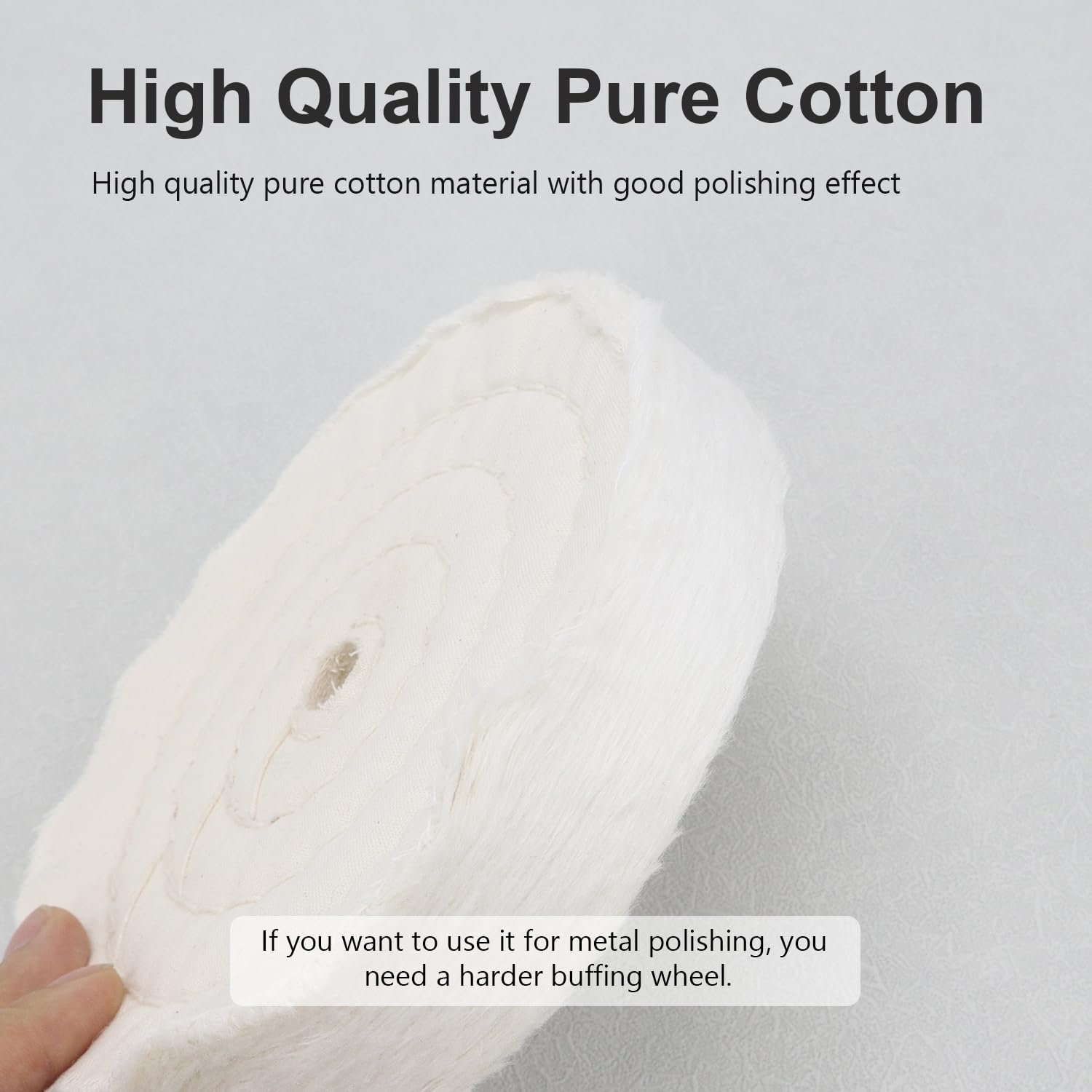 SCOTTCHEN Extra Thick Buffing Polishing Wheel 6 inch (70 Ply) for Bench Grinder Tool with 1/2" Arbor Hole 2 Pack