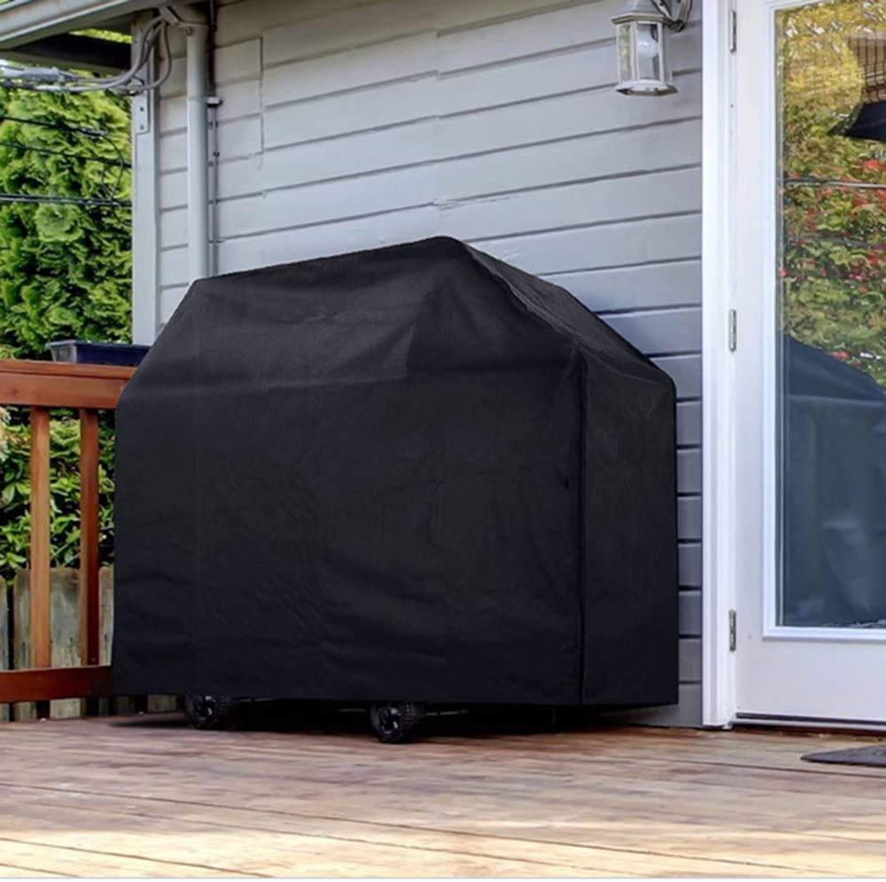 58 inch BBQ Cover, Waterproof Gas Grill Cover for Weber, Brinkmann, Char Broil, Holland & Jenn Air, Black(UV & Dust & Water Resistant, Weather Resistant, Rip Resistant) (58 inch light)