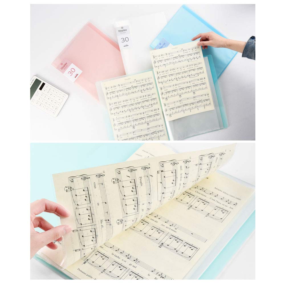 2Pcs Rediboom A4 Presentation Display Book Folder, 60 Pockets A4 Document File Holder Expanding File Organiser