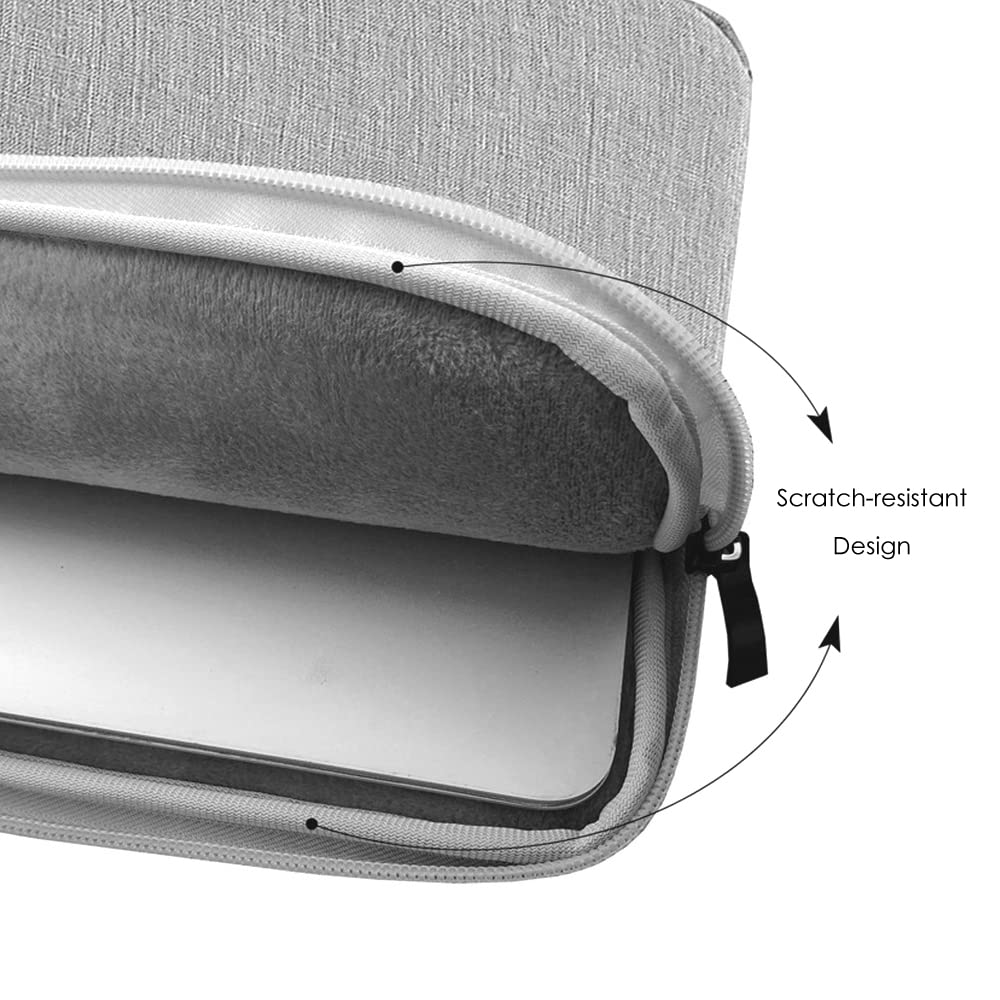 ProElife 12-Inch Laptop Tablet Sleeve Case for 2024-2014 Surface Pro 4/5/6/7/7+/8/9/10|Surface Laptop Go 1/2/3 12.4"|iPad Pro 12.9'' M2|Galaxy Tab S8+/S7+ Bag Water-Resistant Cover (Gray)
