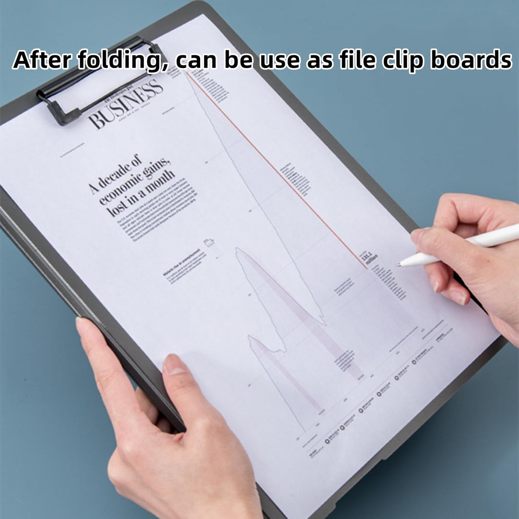 Clipboard Folder, 6 Pack A4 Foldable Clipboards File Folder Flip Writing Pad for Memo Form Document & School Office Work - Dark Blue