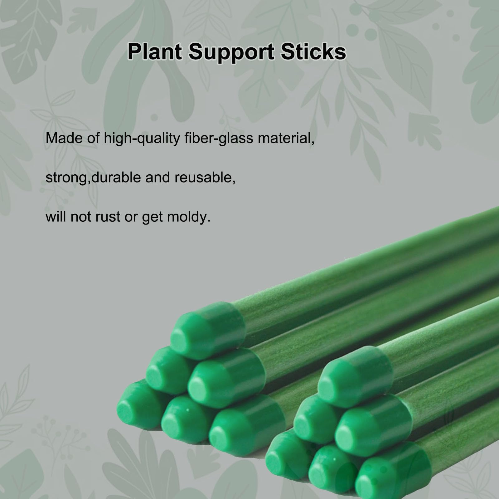 165Pcs Adjustable Plant Stakes, 30Sets Garden Plant Support Sticks, 30Pcs Fiberglass Plant Pole Stand, 60Pcs Rings, 60Pcs Clips, 15Pcs Connectors for Potted Plant Flower Tomato Orchid Vegetable