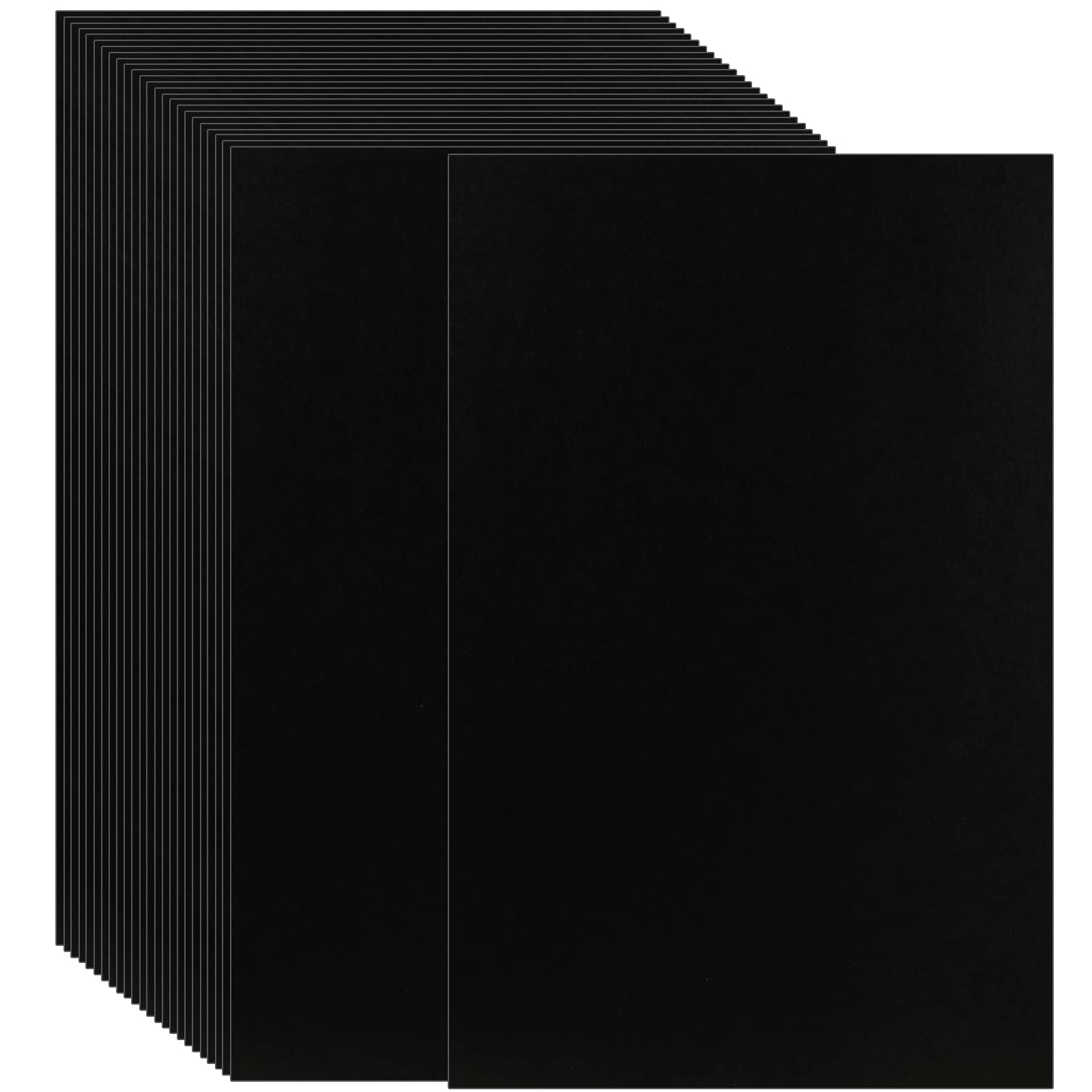 SHEUTSAN 100 Sheets 11 x 17 Inches Black Colored Cardstock, 80lb 80 lbs Cover Sheets, Thickened Card Stock Black Smooth Card for DIY Cards Making, Scrapbooking