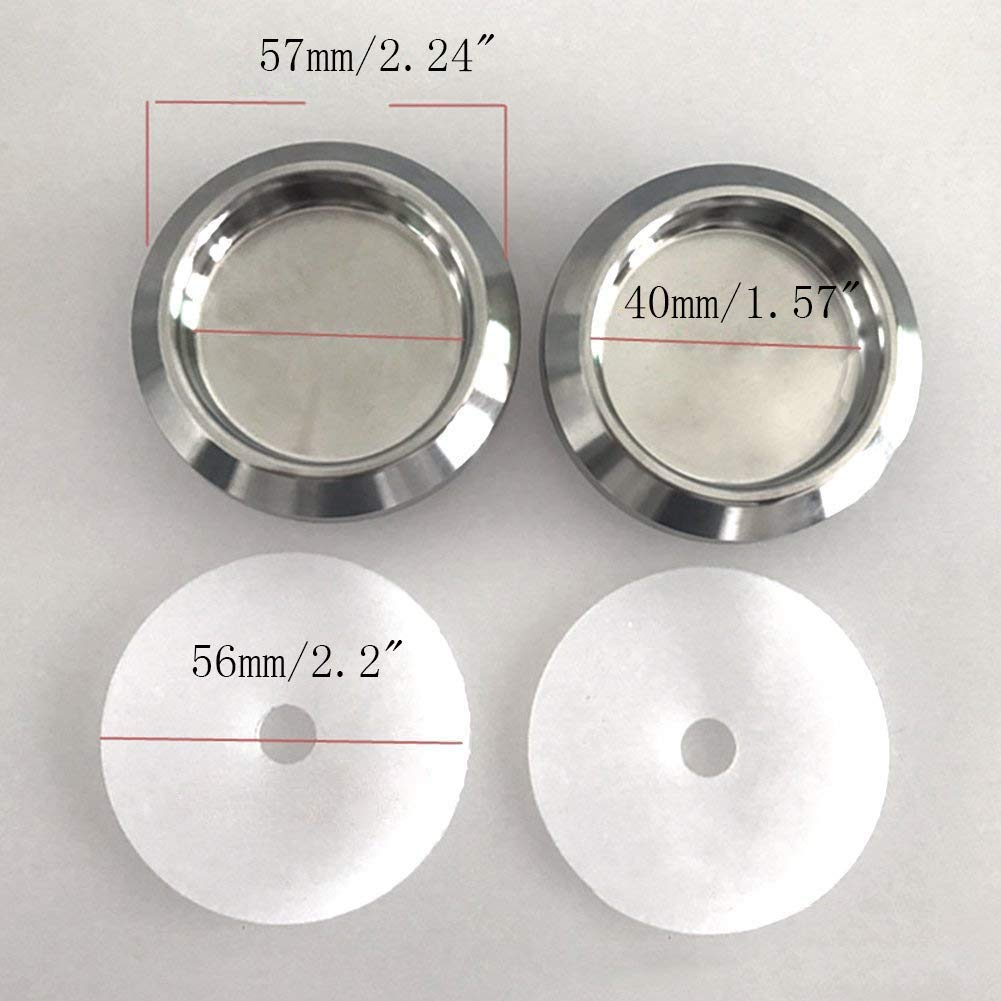 DEEKOUDT Stainless Steel Shower Glass Door Sliding Knob Bathroom Round Back-to-Back Handle Pull Pack of 2, Shower Screen Knob Suitable for Glass Door Thickness Within 10-14mm/0.39"-0.55"