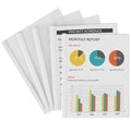 Sliding Bar Report Covers, Clear, White Color Binding Bar