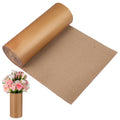 VOSAREA Corrugated Cardboard Roll for Packing and Shipping, 197x12in Single Face Kraft Cushion Wrap, Thicker Wider Sheet Paper for Moving Supplies Fragile Items Crafts Mailing - Beige