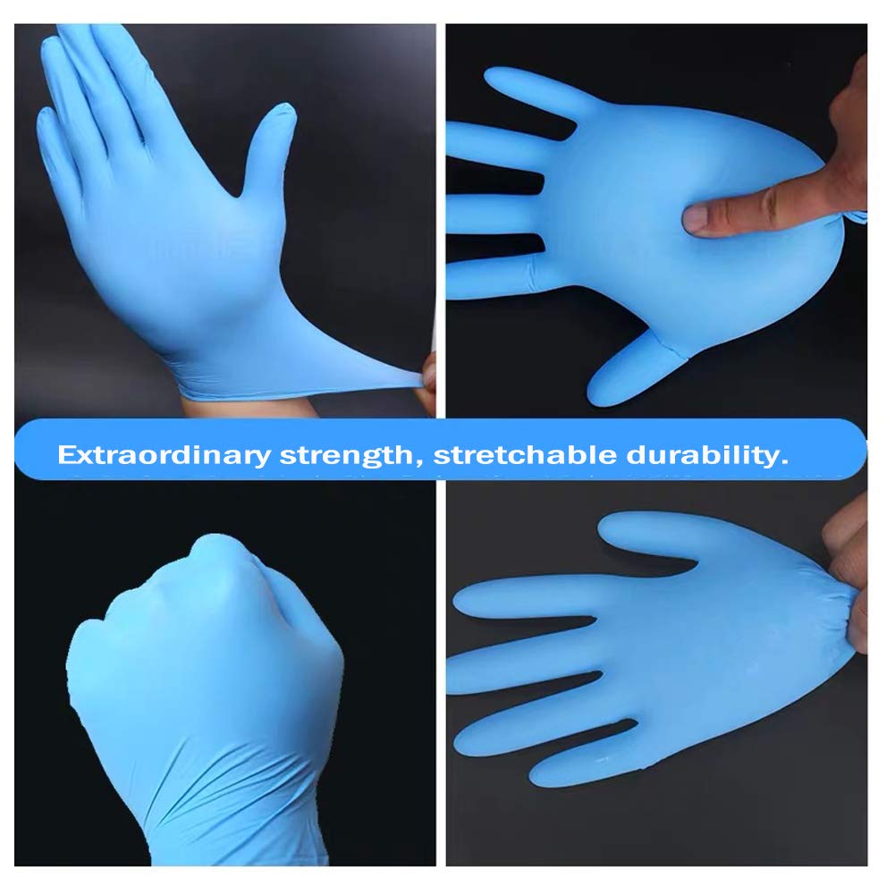 Multipurpose Disposable Nitrile Gloves for Kids of 5-12 Years Students, Powder Free, Latex Free, Textured Finger, Crafting, Painting,Gardening, Cooking, Cleaning(50PCS- Blue)