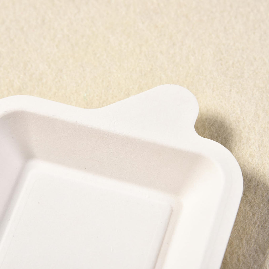 Elsjoy 200 Pack 4.5 Inch Small Paper Plate, Bulk Disposable Paper Cake Plate Square Mini Dessert & Appetizer Plate, Party Snack Plates for Wedding, Birthday, Dinner, Made of Sugarcane Bagasse Fiber