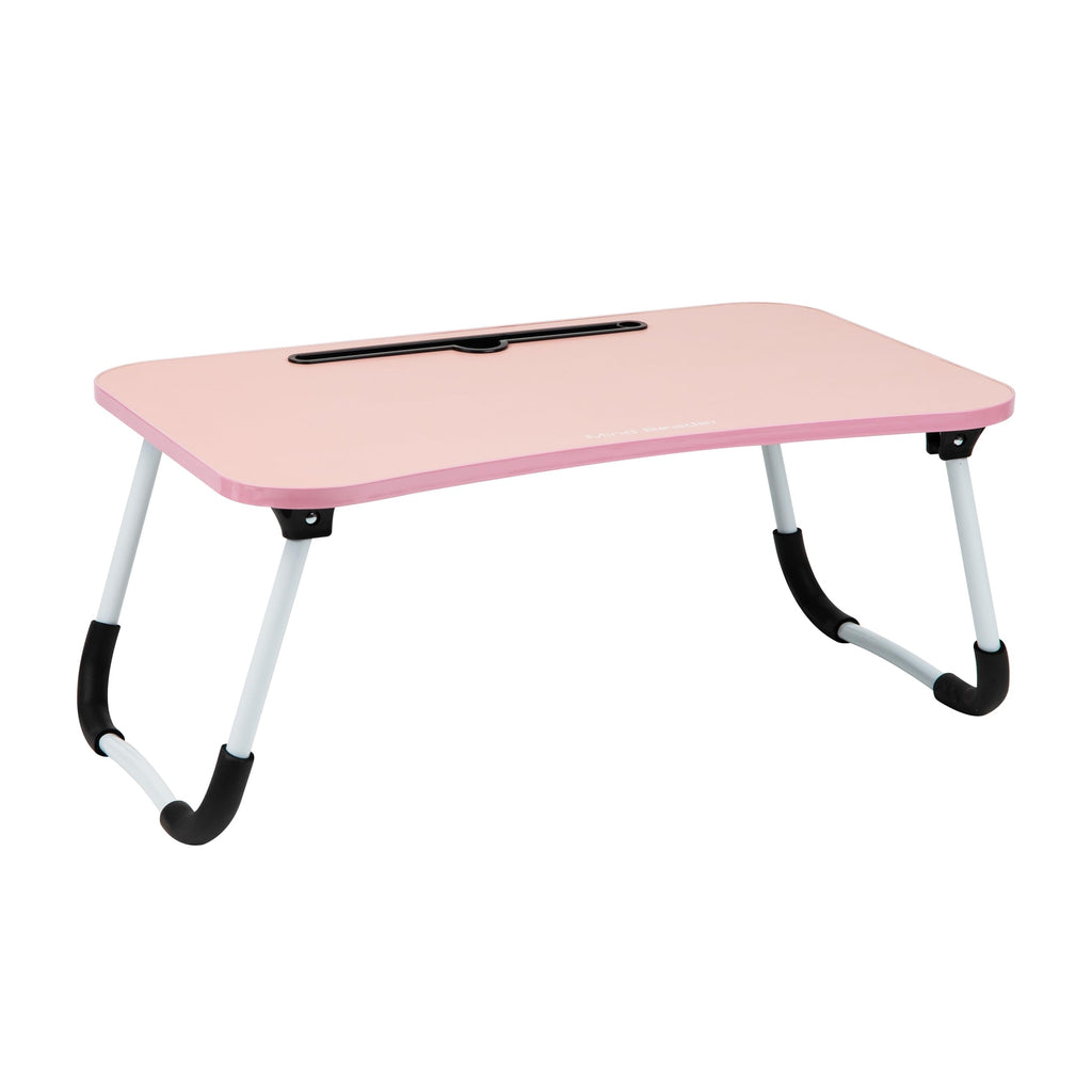Mind Reader Lap Desk Laptop Stand, Bed Tray, Folding Legs, Couch Table, Portable, MDF, 59.1L x 34.9W x 26.7H cm, Pink