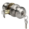 goldenwarm Door Locks for Entry Door Knob Exterior Knob Lock with Key Brushed Nickel Doors Handles with Lock Easy Install Left/Right Open