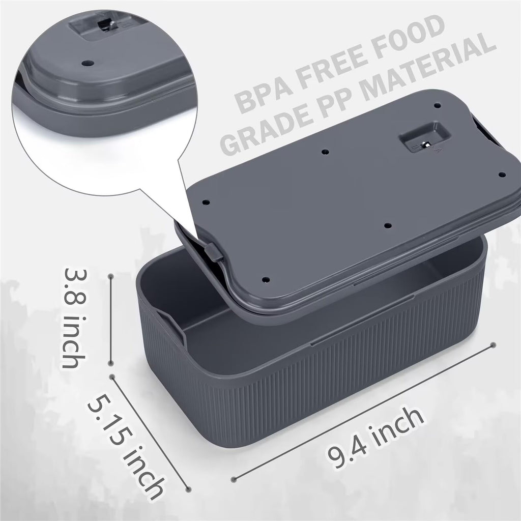 GLOQESEN Lockable Storage Box, Medicine Safe Small Lock Box, Cell Phone Locked Jail, Food Fridge Containers Bin for Personal Home Office Organization Travel Gift (Gray)