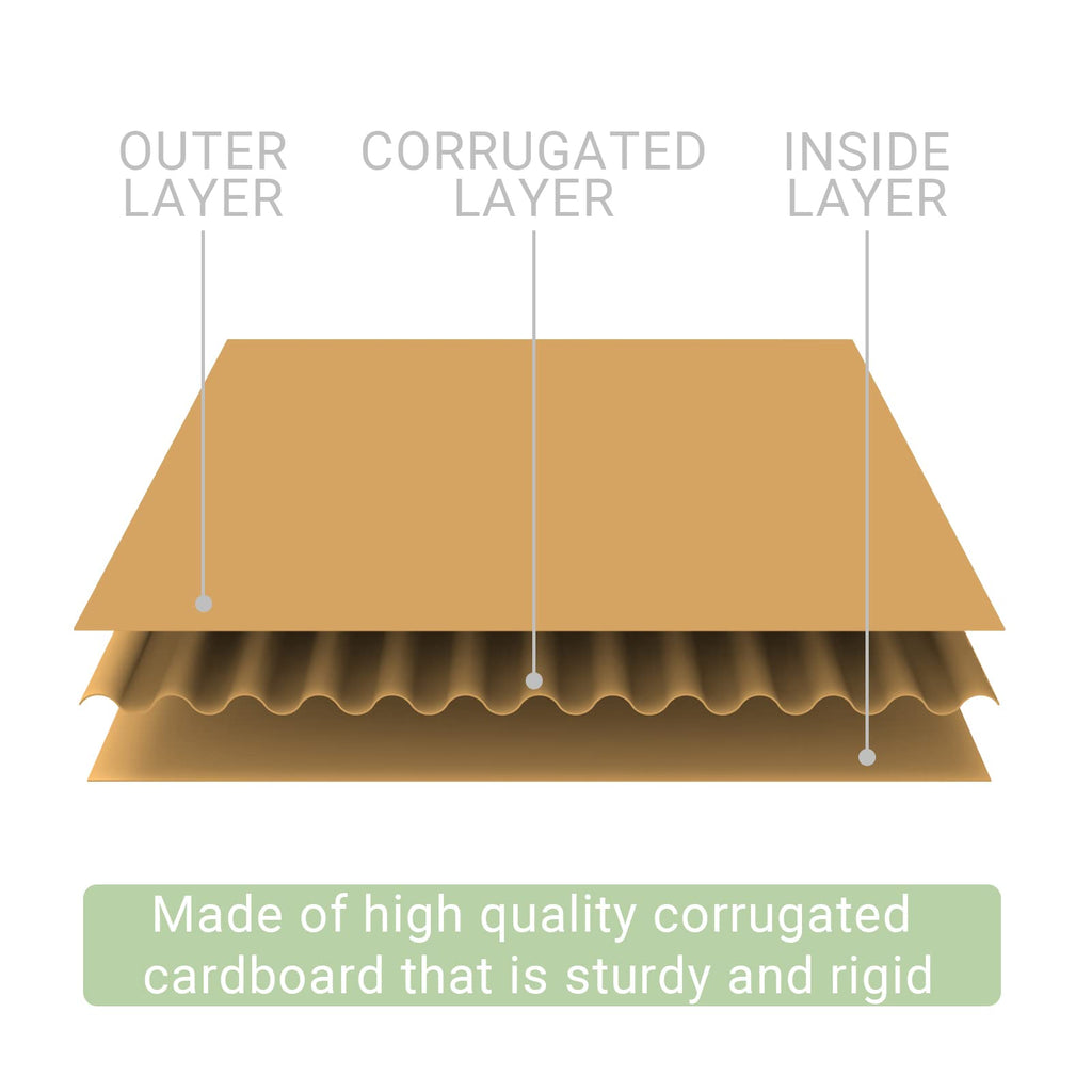 suituts 50 Pack 8X10 Inch Corrugated Cardboard Sheets, Thick Cardboard Filler Insert Dividers for Packing, Mailing, Shipping Corrugated Cardboard Pads for Crafts, DIY Art