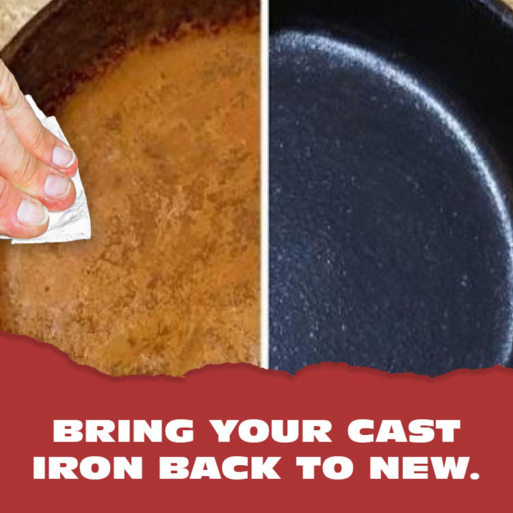 Knapp Made Cast Iron Seasoning Wax and Carbon Steel Seasoning Wax - Unique Blend of Natural Oils and Beeswax - Restore Cast Iron, Steel, Cutting Board, Kitchenware.Wood Seasoning Beeswax for furniture
