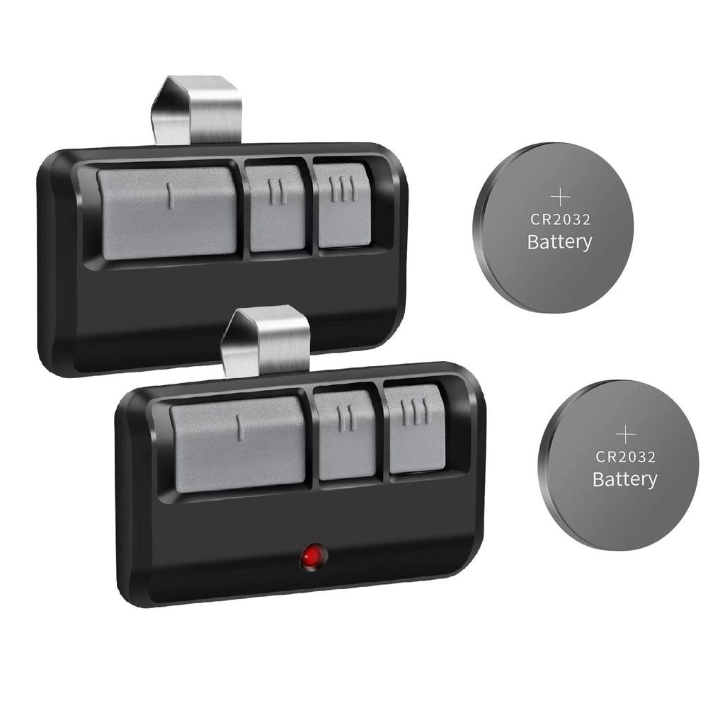 2 for LiftMaster Chamberlain Craftsman Universal Garage Door Opener Remote,2 Visor Clip,Extra Battery,1993 to Present
