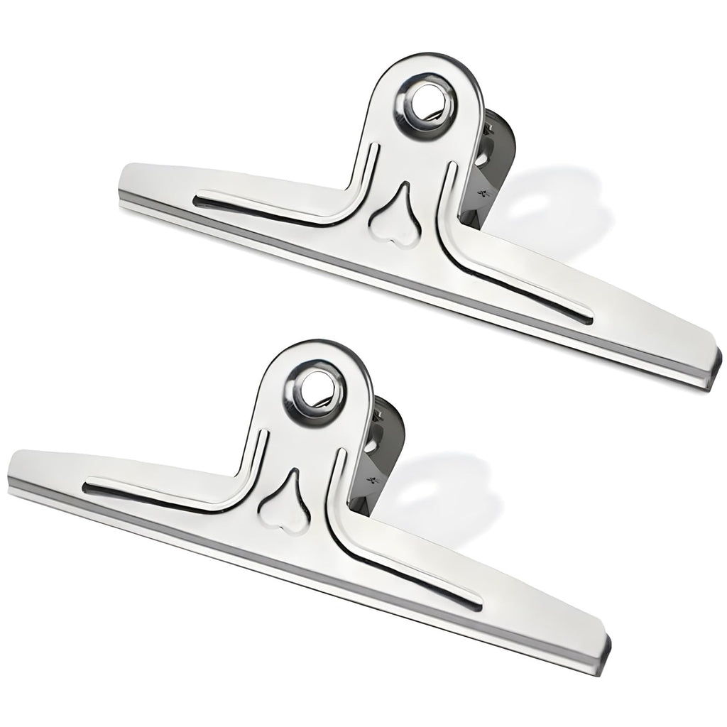 Extra Large Bulldog Paper Clips, Coideal 2 Pcs 30cm Silver XXXL Metal File Binder Clamps for Home Office School, Drawing Board (11.8 Inch)