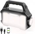 Solar Rechargeable LED Spotlight Flashlight, Super Bright 6000LM Handheld LED Searchlight, Multi-Functional Portable Lamp Camping Lantern Flashlight, 6 Light Modes, IPX4 Waterproof