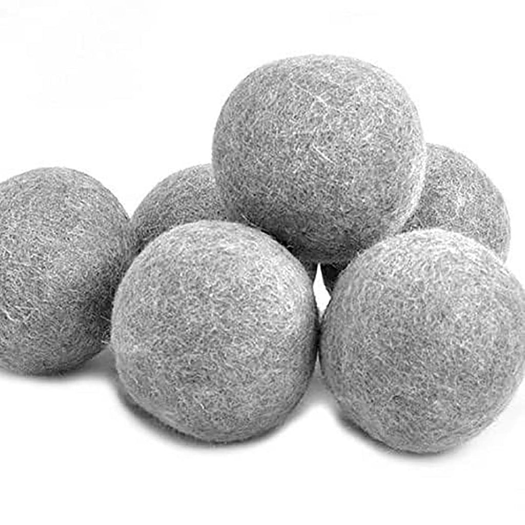 Lypumso Wool Dryer Balls Pack of 6 XL, Organic Premium Wool for Laundry, Natural Fabric Softener - Anti Static, Baby Safe, No Lint, Odorless and Reusable, Saves Drying Time