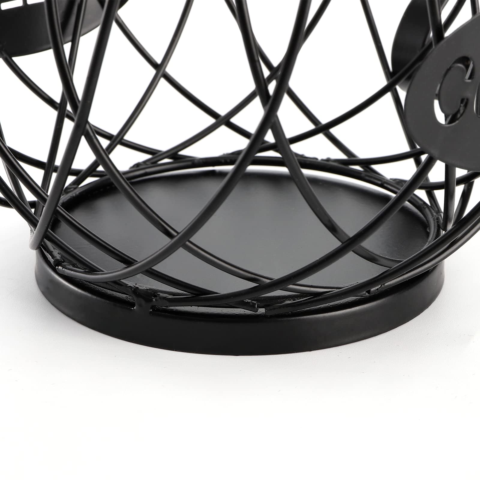 ZEAYEA Coffee Pod Holder, Coffee Capsule Basket for Counter Table Bar, Metal Espresso Pod Keeper Storage for Home Cafe Hotel, Black