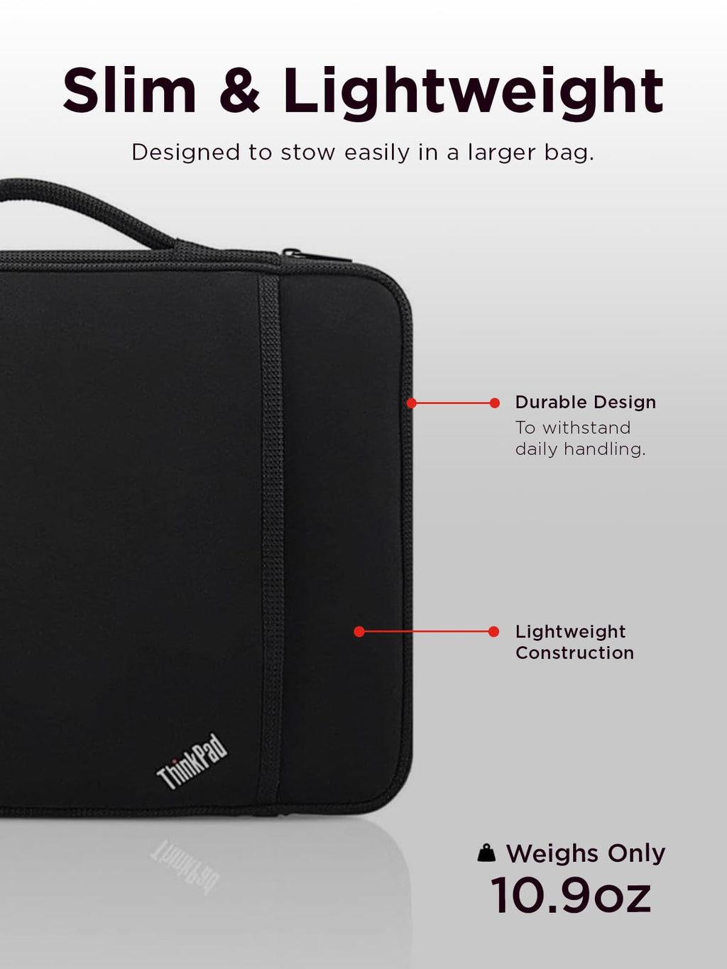 Lenovo ThinkPad Laptop Sleeve 14 Inch Notebook/Tablet Compatible with MacBook Air/Pro - Black
