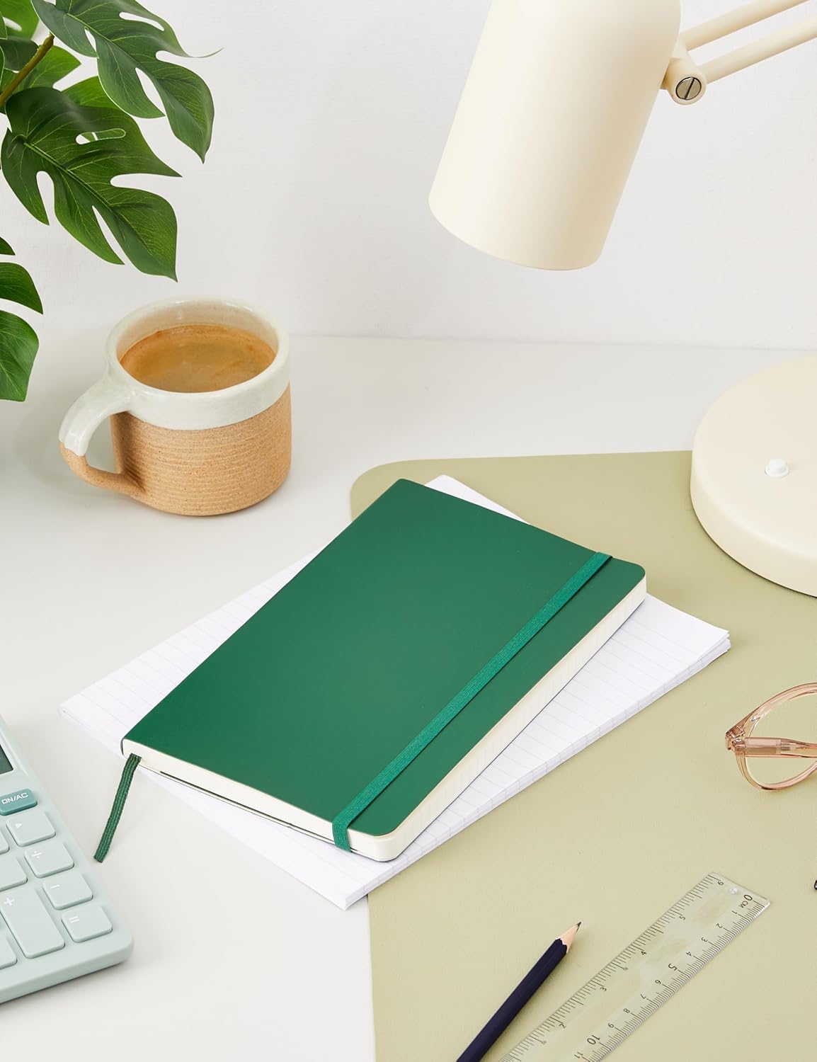 Moleskine Notebook, Large, Ruled, Myrtle Green, Soft Cover (5 x 8.25)