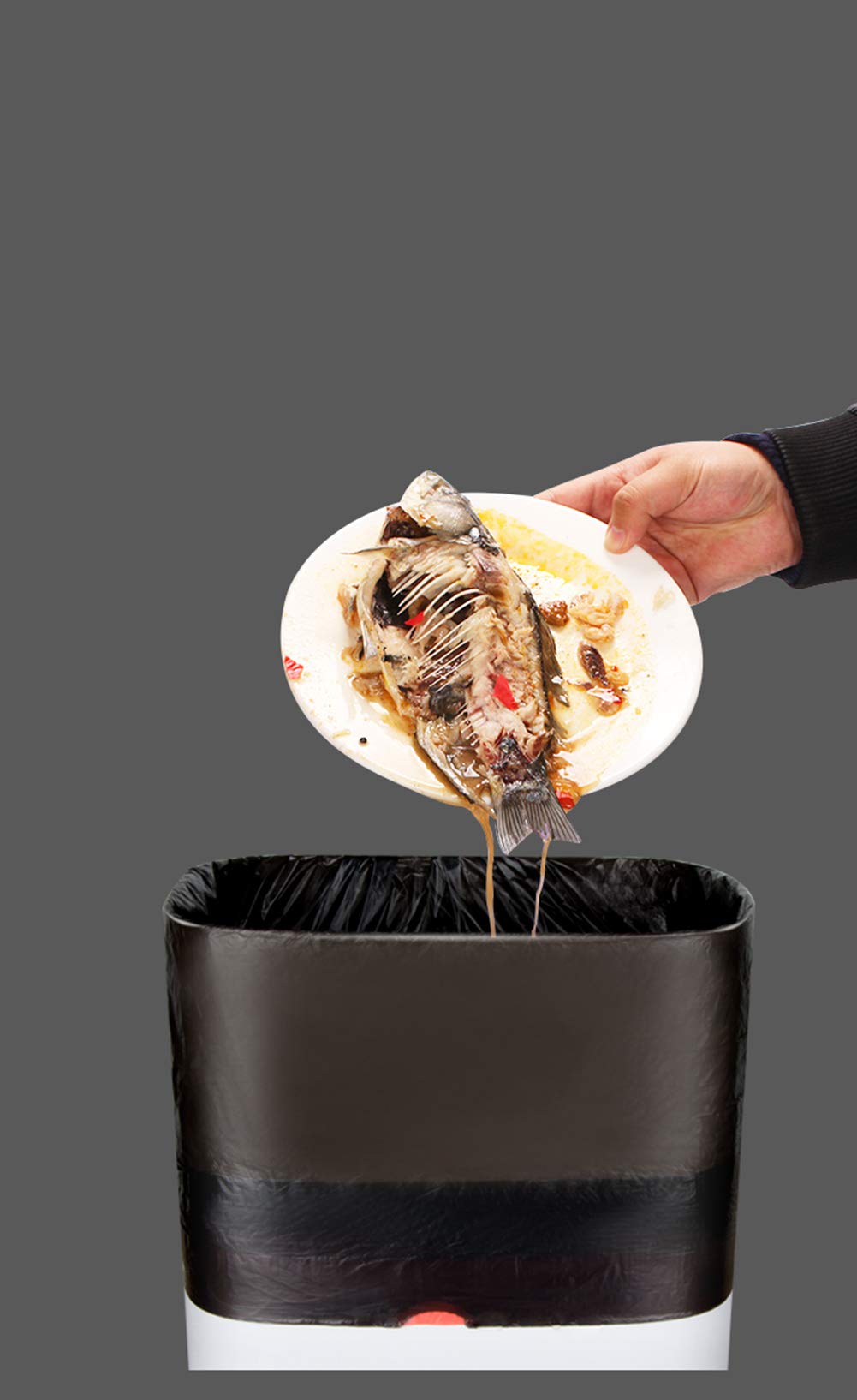 Feisco 2 Gallon Strong Drawstring Trash bag Garbage Bag Bin Liner,90 Counts for Home,Office,Car (Black, 2 Gallon)