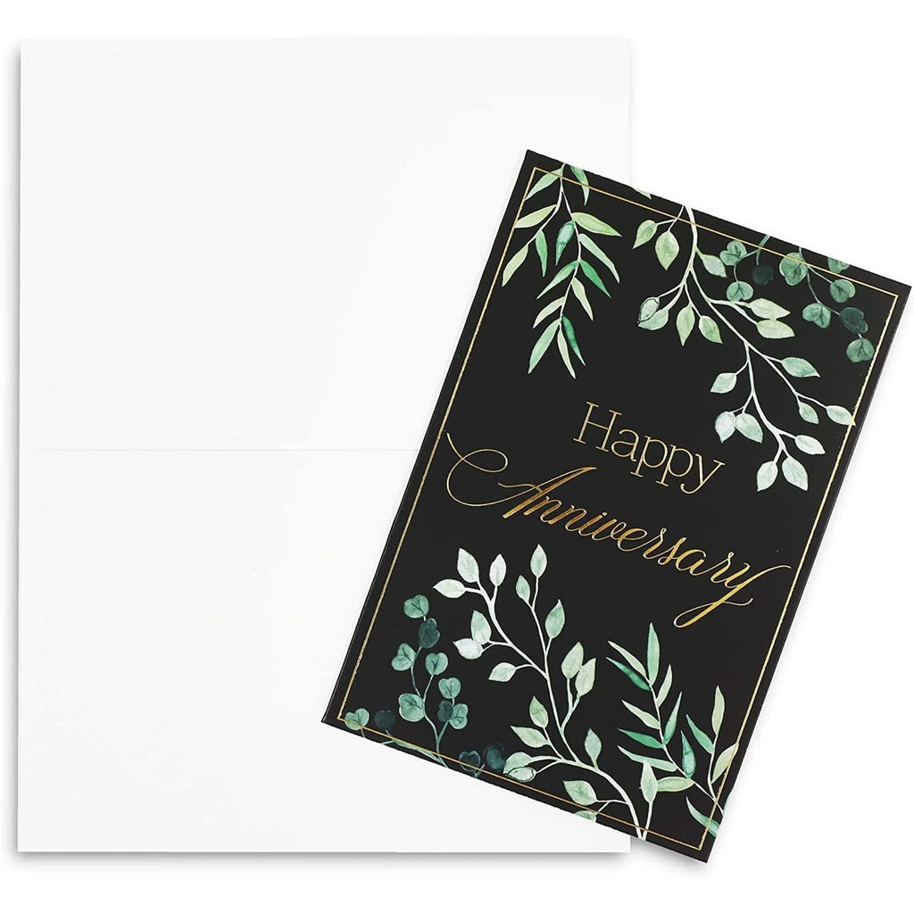 Happy Anniversary Cards with 6 Gold Foil Designs and Envelopes (4 x 6 in, 48 Pk)