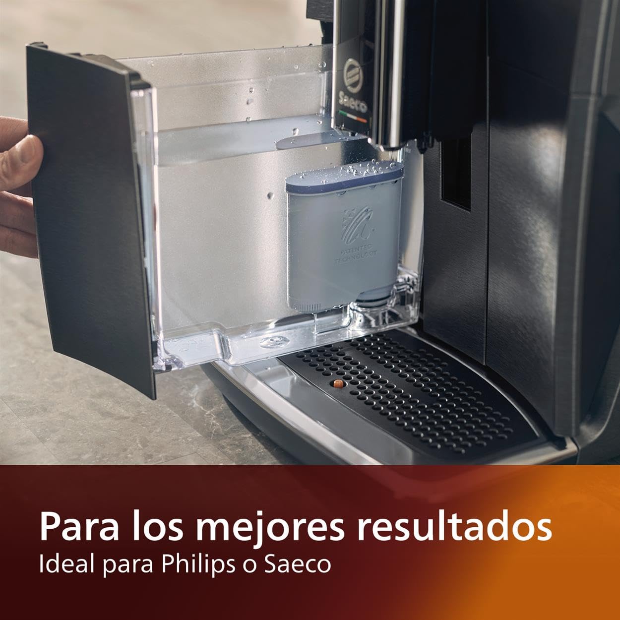 Philips AquaClean Original Calc and Water Filter, No Descaling up to 5,000 cups, Reduces Formation of Limescale, 1 AquaClean Filter, (CA6903/10)