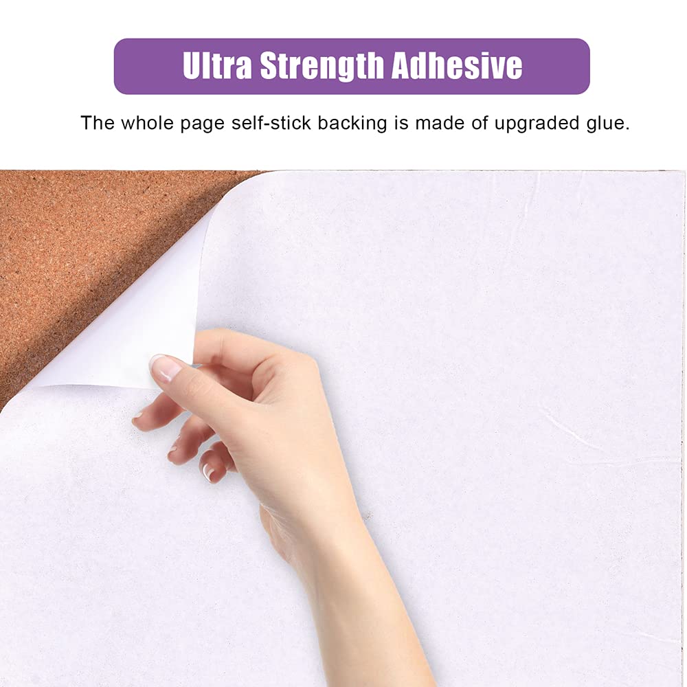 YCCYYCCY 30cm x 30cm Self-Adhesive Cork Borad, 4mm Thick Cork Boards for Walls, 9 Pack Bulletin Board, Cork Board Tiles for Office, Home, School(4mm,9P,CA)
