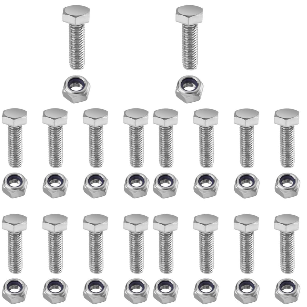 Auger Shear Pins Bolts and Nuts Steel Metal Bolts Nuts Compatible with Honda Snowblower Hs1132 Hs624 Hs828 Hs928 Hs724(20 Sets)