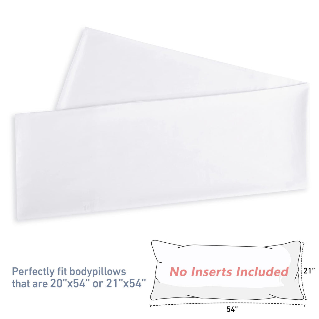 100% Cotton Body Pillow Cover, 800 Thread Count 21x54 Soft Breathable Long Body Pillow Pillowcase, White