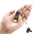 Yemao Rechargeable Keychain Flashlight with Chain,600 High Lumens EDC Pocket Flashlights, Mini Flashlight with 6 Modes for Home Daily Use,Outdoor Emergency,Perfect Pocket Gift for Friends and Family