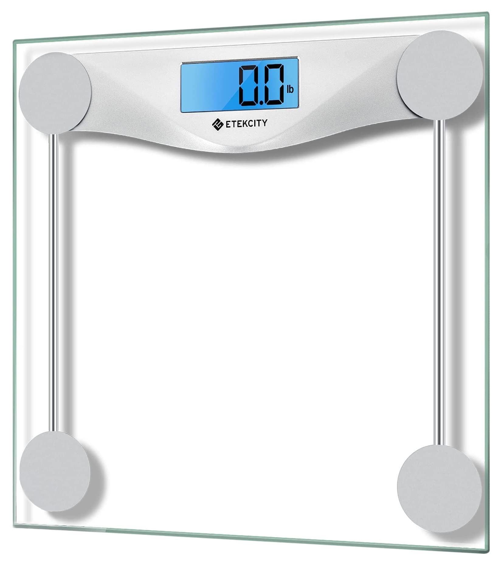 Etekcity Digital Body Weight Bathroom Scale, Large Blue LCD Backlight Display, High Precision Measurements,6mm Tempered Glass, 400 Pounds