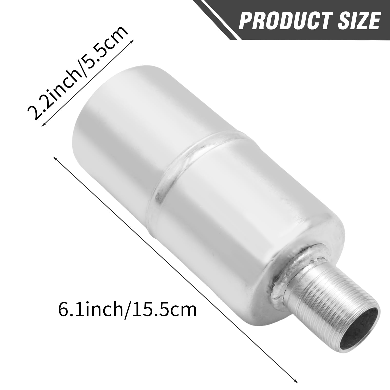 EATAKWARD 294599 Small Engine Muffler, 3/4 Inch Threaded Lawn Mower Muffler, Generator Muffler for Lawn Equipment