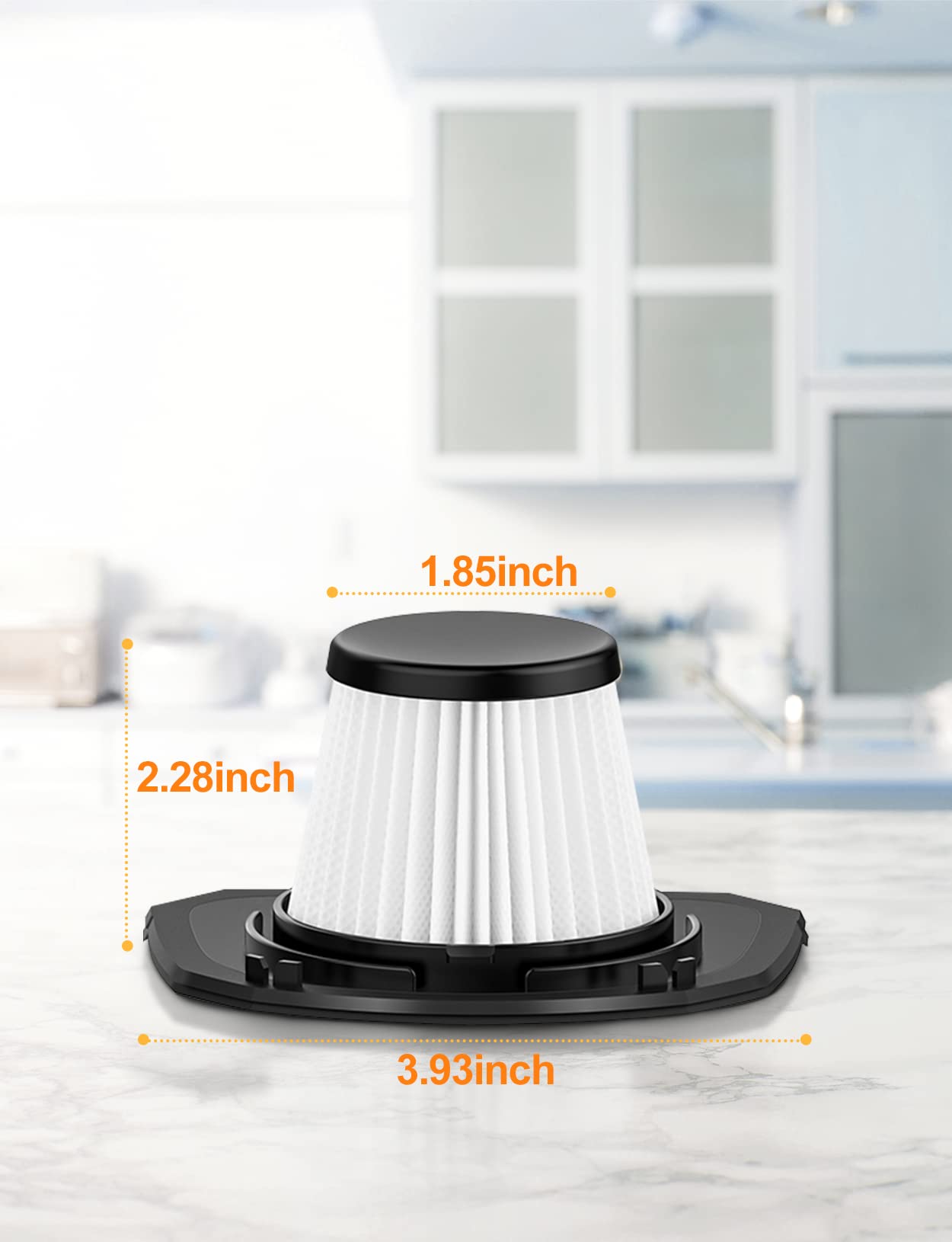 HEPA Filter 3 Pack, Washable, Reusable, Replaceable, Suitable for Brand Portutif V1 8000pa Wireless Handheld Vacuum Cleaner, High Efficiency Filter Dust Garbage Pet Hair