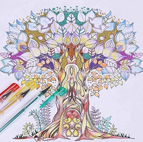 100 Gel Pen Coloring Set - Neon, Fluorescent, Glitter, Metallic, Pastel Gel Pens for Adults - No Duplicates Non Toxic Color Gel Pens
