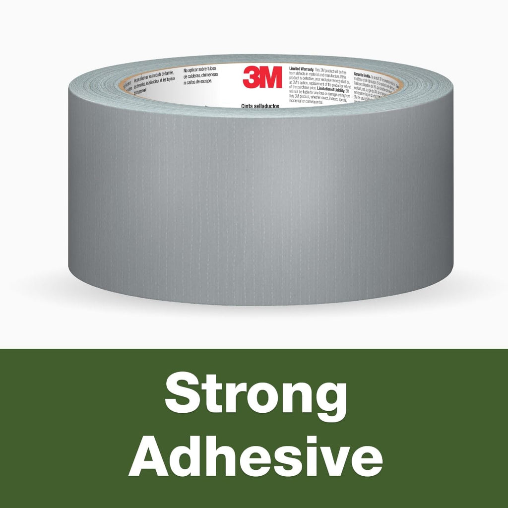 3M Duct Tape, 3 Rolls, 1.88 Inches x 55 Yards, Hand Tear, Bundle, Patch, Protect & Repair, Great Strength for Durability, Adheres to Multiple Surfaces (1055-3PK)