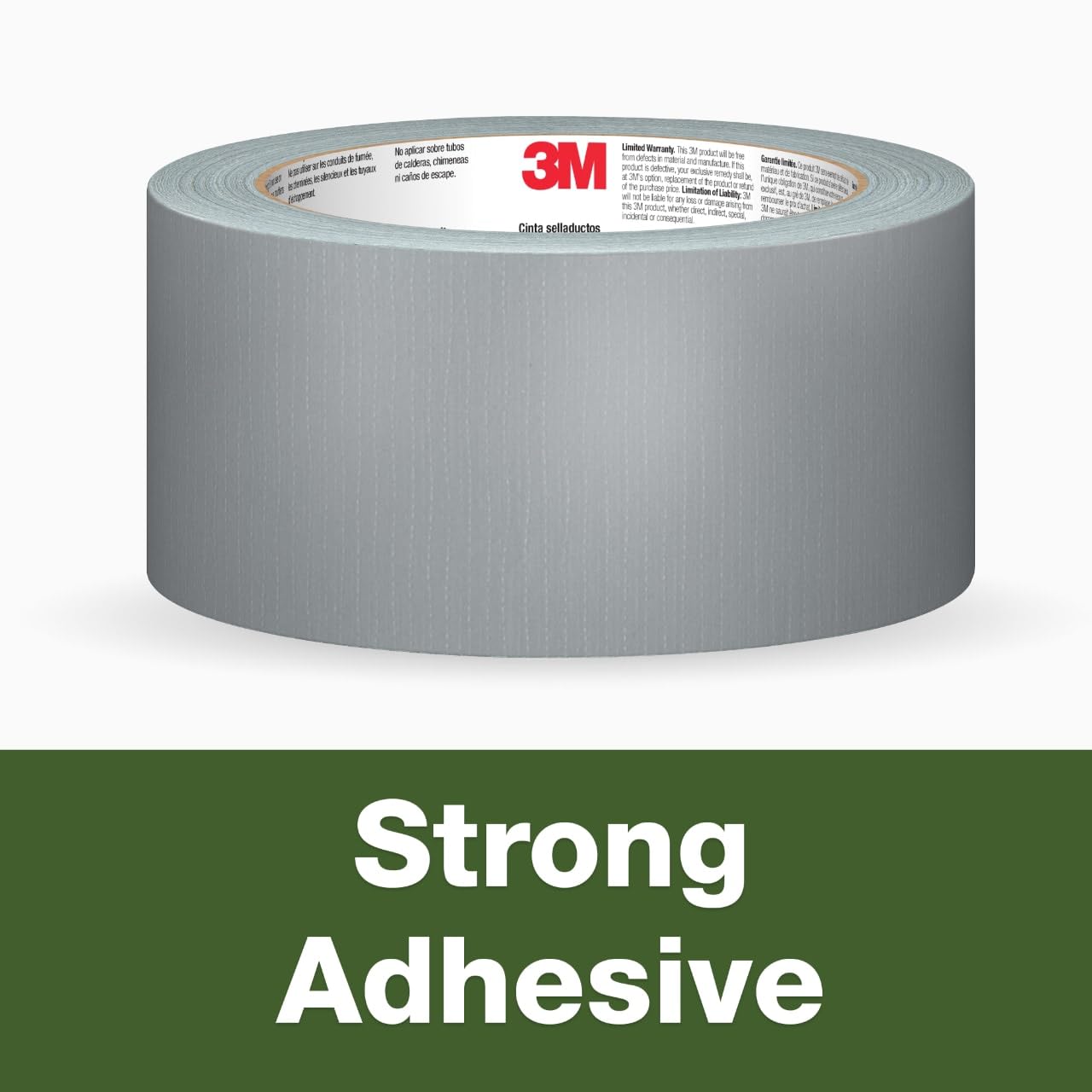 3M Duct Tape, 3 Rolls, 1.88 Inches x 55 Yards, Hand Tear, Bundle, Patch, Protect & Repair, Great Strength for Durability, Adheres to Multiple Surfaces (1055-3PK)