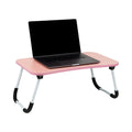 Mind Reader Lap Desk Laptop Stand, Bed Tray, Folding Legs, Couch Table, Portable, MDF, 59.1L x 34.9W x 26.7H cm, Pink