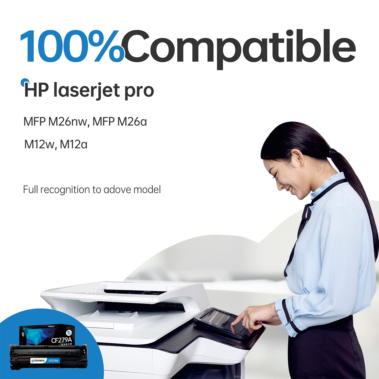 Gotoners 2PK Compatible 79A CF279A Toner Cartridge for LaserJet Pro M26nw M12w M12 M12a M26 M26a