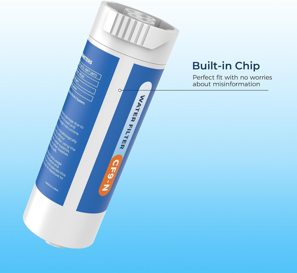 Crystala Filters Water Filter Compatible with XWFE (Built-in CHIP), Replacement for GE XWFE, XWF Refrigerator Water Filter, Pack of 1