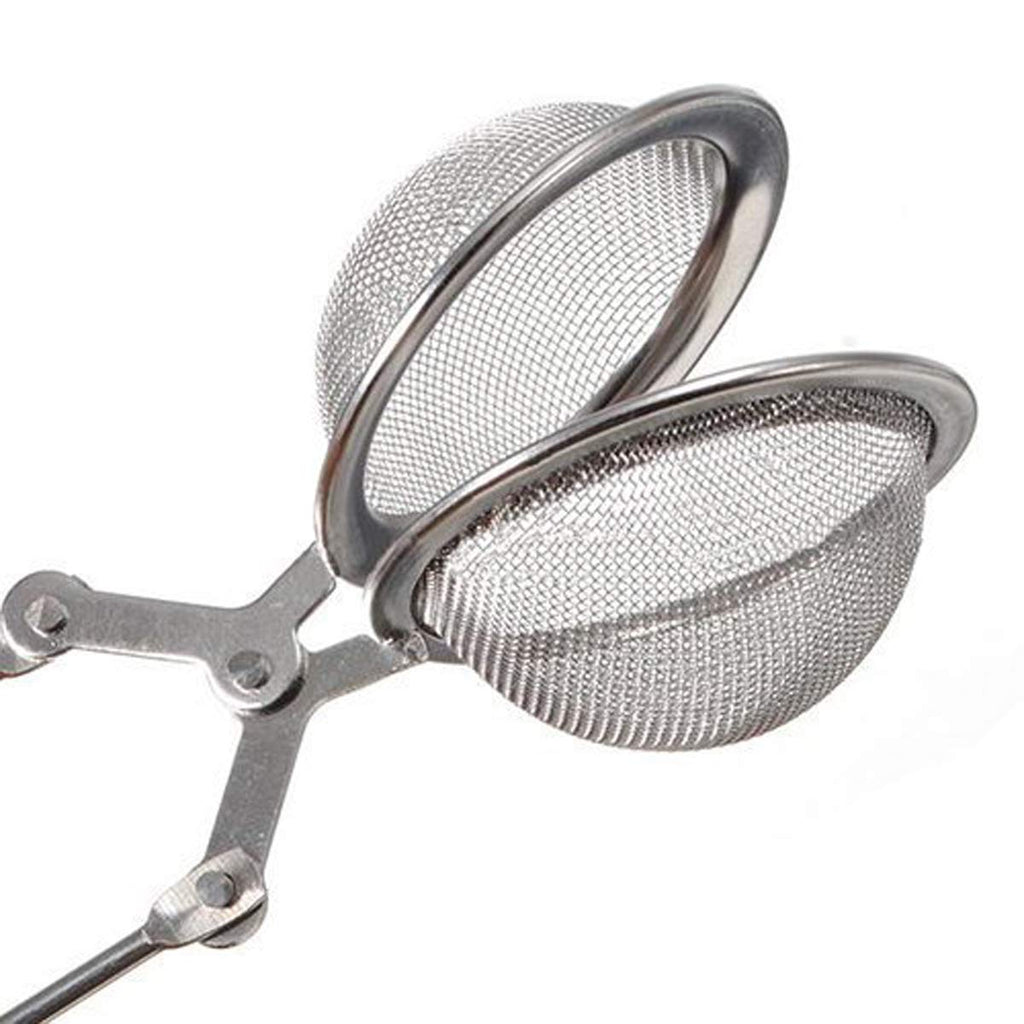 SUNTRADE Handle Stainless Steel Mesh Snap Ball Loose Leaf Tea Infuser Strainer Secure Locking (2)