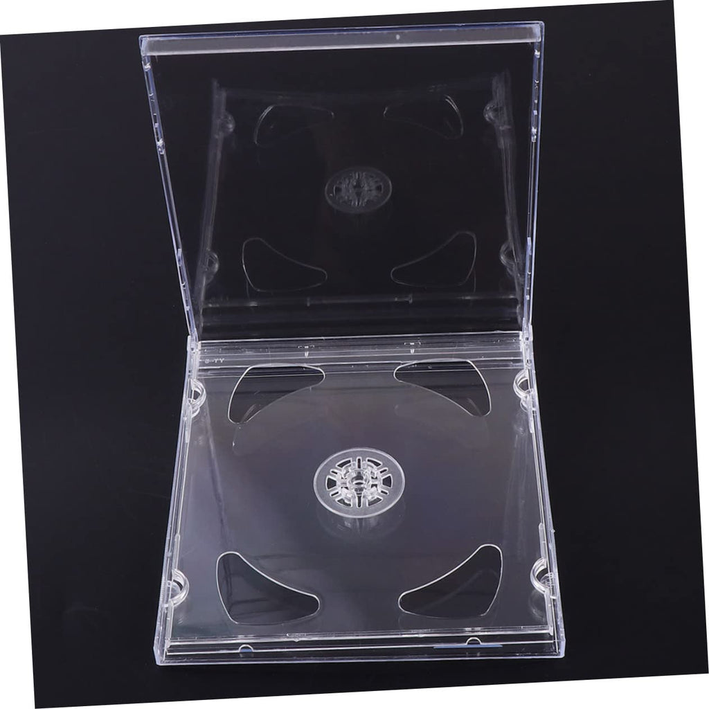 Cabilock Double Cd Jewel Cases Transparent DVD Holders Clear Cd Storage Cases for Compact Disc Protection and Portable Organization
