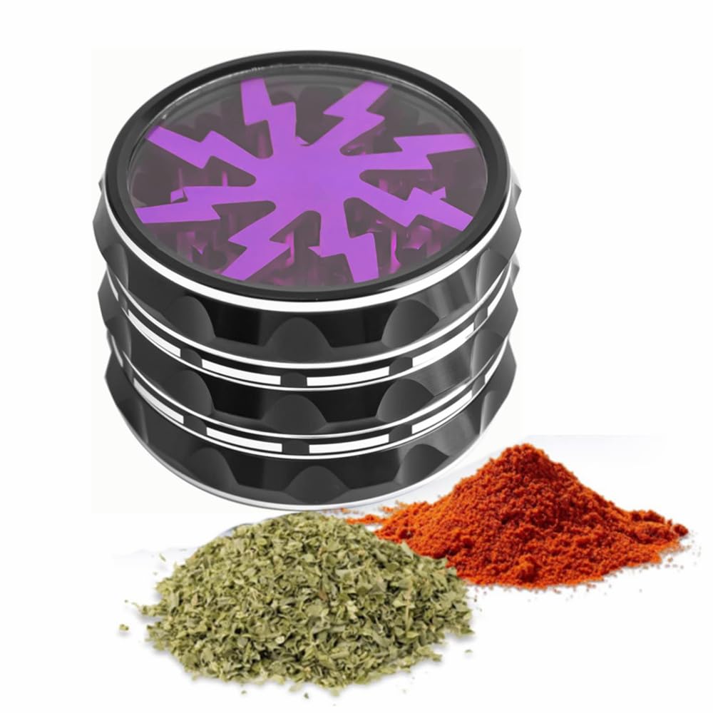 2.5 Inch Multipurpose Spice Grinder,Non Stick Spice Grinder Herb Grinder for Grinding Dry Fresh Spice, Manual (Black)