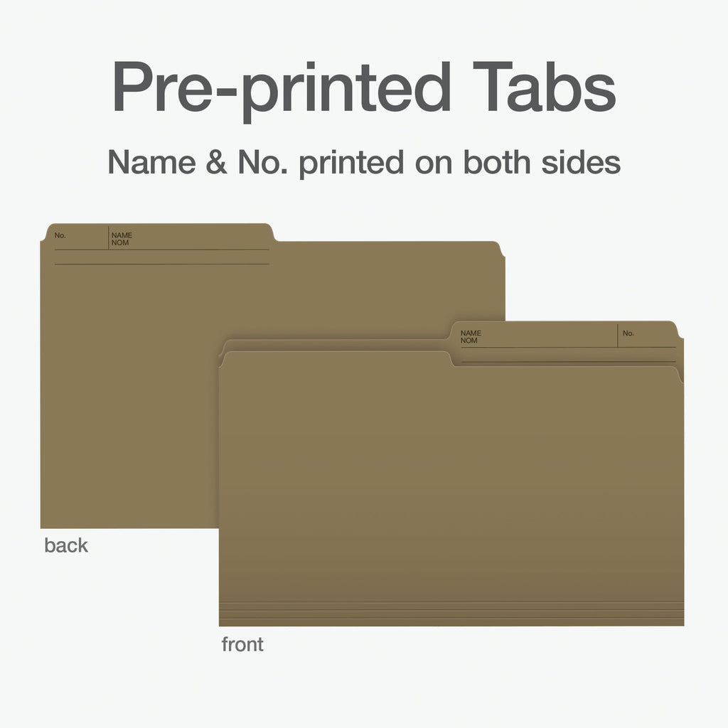 Pendaflex File Folders, Legal Size Reversible File Organizers, 1/2 Cut Tab, Natural Sand, Durable Tear-Resistant Paper Stock, 100-Pack for Office, School & Home Filing