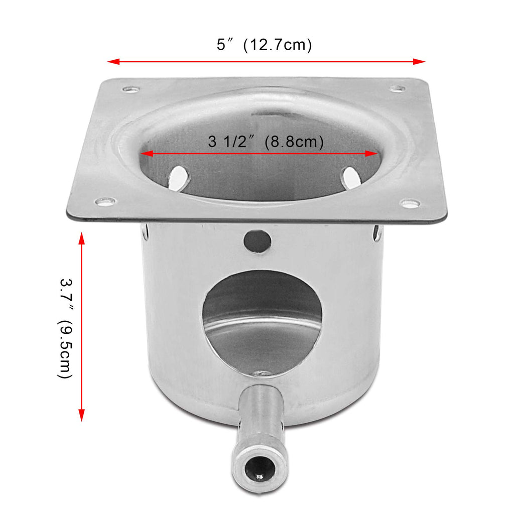 Utheer Fire Burn Pot for Traeger and Pit boss Wood Pellet Grills, Smoker Replacement Parts for Traeger 070, 075, 5 x 3.5 x 3.75 Inches