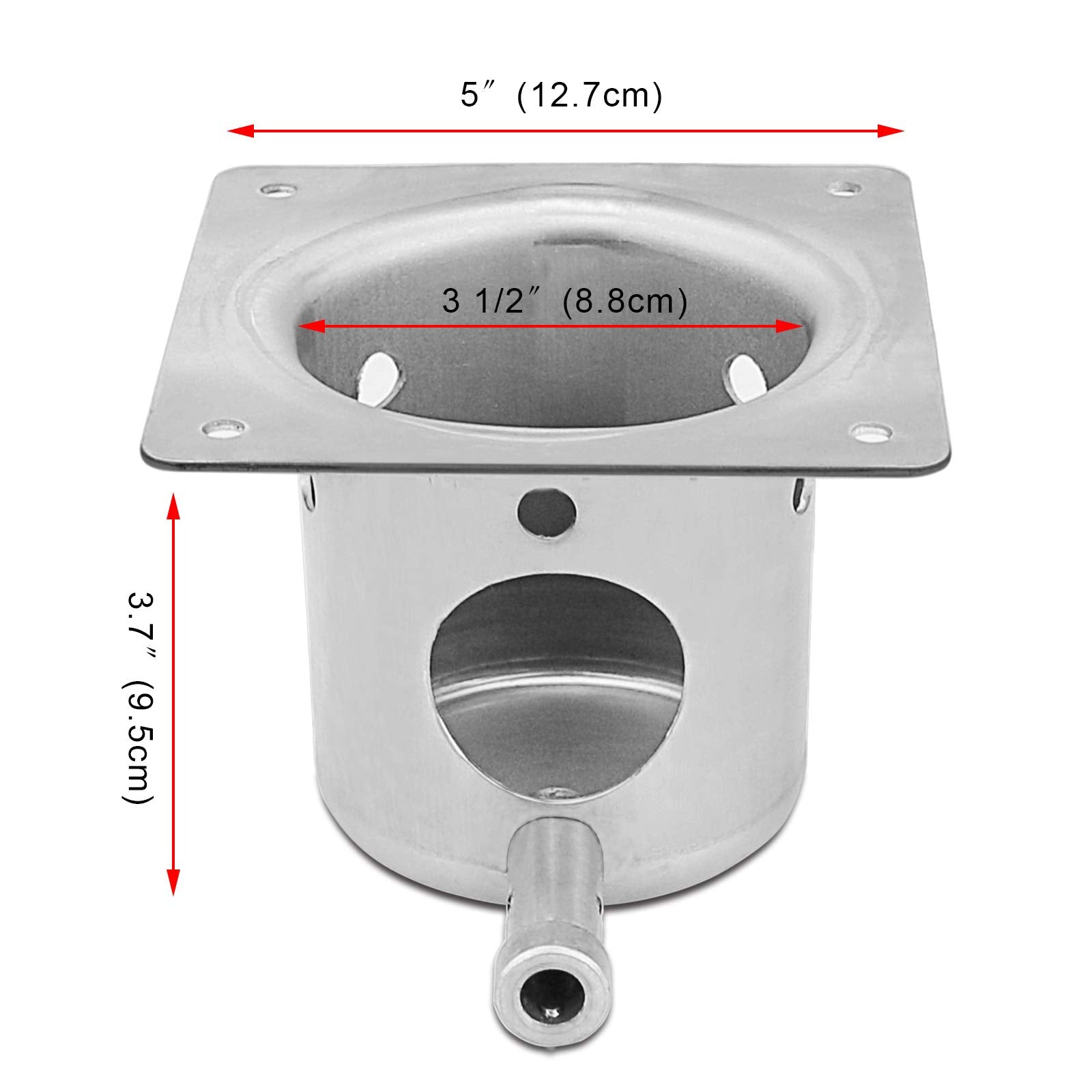 Utheer Fire Burn Pot for Traeger and Pit boss Wood Pellet Grills, Smoker Replacement Parts for Traeger 070, 075, 5 x 3.5 x 3.75 Inches
