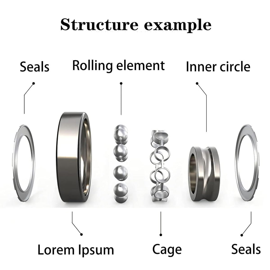 10 Pcs 6203-2RS Ball Bearings,Bearing Steel, Double Rubber& High RPM Support, Sealed Miniature Deep Groove Ball Bearings.