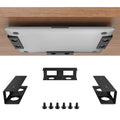Joythink Universal Under Desk Metal Mount Laptop Holder Tray with Anti-Scratch Under Table Hidden Docking Station Holder Silicone Under Desk Mount for Laptop Keyboard Tablet Kitchen 3 PCS